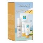 Declare Hyaluron Boost Suncare ZESTAW Hialuronowy krem do opalania 25 ml + Balsam do ciała po opalaniu 100 ml + Hialuronowa pianka nawilżająca 50 ml