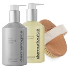 Dermalogica Conditioning Body Wash + Body Hydrating Cream ZESTAW Odżywczy żel 295 ml + Odżywczy balsam 295 ml + Szczotka do masażu ciała 1 szt