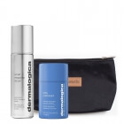 Dermalogica Daily Milkfoliant + Smart Response Serum ZESTAW Łagodzący puder złuszczający 13 g + Wielofunkcyjne serum do twarzy 30 ml + Kosmetyczka 1 szt