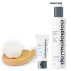 Dermalogica Magnetic Afterglow Cleanser + Skin Smoothing Cream + Szczotka do mycia twarzy ZESTAW Kremowy produkt oczyszczający 295 ml + Krem do skóry normalnej i suchej 15 ml + Szczotka Topestetic 1 szt