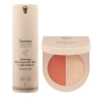 Dermomedica ClariMatte CC Cream SPF 50+ + Silk Glow Duo ZESTAW Matujący, koloryzujący krem korygujący z wysoką ochroną UVA/UVB (kolor Light Medium) 23 ml + Paletka do makijażu twarzy 5,5 g