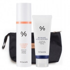 Dr Ceuracle Clearing Toner + Biotics Moisturizer ZESTAW Tonik kontrolujący wydzielanie sebum 120 ml + Lekki krem nawilżający 100 ml + Kosmetyczka 1 szt