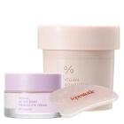Dr Ceuracle Firming Eye Cream + Kombucha Tea Sleep Mask + Gua Sha Topestetic ZESTAW Ujędrniający krem pod oczy 32 g + Odżywcza maska na noc 100 ml + Gua sha z kwarcu różowego 1 szt