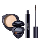 Dr Hauschka Make Up Set ZESTAW Puder sypki (kolor 00 Transparentny) 12 g + Pogrubiający tusz do rzęs (kolor Brown) 6 ml + Cienie pojedyncze (kolor 07 Aquamarine) 1,4 g