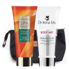 Dr Irena Eris Alabaster Scrub + Tropical Tahiti ZESTAW Peeling do ciała z alabastrem 200 ml + Samoopalający balsam do ciała 200 ml + Kosmetyczka 1 szt