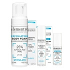 Elementre Exfoliating + Nourishing + Illuminating ZESTAW Oczyszczająca pianka do ciała 120 ml + Krem odżywczy 50 ml + Serum z 30% kompleksem witaminy C, 30 ml GRATIS
