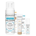 Elementre Radiance Skin ZESTAW Pianka oczyszczająca 120 ml + SPF 50 (kolor Medium Tint) 50 ml + Krem na przebarwienia 40 ml