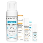 Elementre Sun Protection + Illuminating ZESTAW Filtr przeciwsłoneczny 50 ml + Pianka oczyszczająca 120 ml + Serum z 30% kompleksem witaminy C, 30 ml GRATIS
