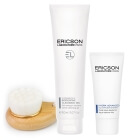 Ericson Laboratoire Biodorfine Cleansing Gel + Aqua Balance Fluid + Bambusowa szczotka Topestetic ZESTAW Żel oczyszczający 150 ml + Lekki fluid do twarzy 50 ml + Szczotka do mycia twarzy 1 szt