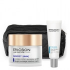Ericson Laboratoire Eye Zone Instant Anti-Fatigue Fluid + Bright Recharge Comfort Cream ZESTAW Fluid na opuchnięte oczy 15 ml + Komfortowy krem rozświetlający 50 ml + Kosmetyczka 1 szt