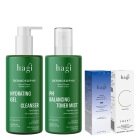 Hagi Dermosophy and Aqua Zone + Krem do Twarzy z Witaminą C GRATIS ZESTAW Nawilżający żel oczyszczający 150 ml + Mgiełka-tonik 150 ml + Krem regenerujący na noc 50 ml + Krem rozświetlający z wit C 50 ml