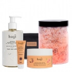 Hagi Spa Korzenna Pomarańcza ZESTAW Sól 1200 g + Żel do higieny intymnej 300 ml + Masło 200 ml + Krem do rąk 50 ml + Kosmetyczka 1 szt