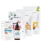 Health Labs Care MyKids ZESTAW Witamina C w żelkach 60 szt + Cynk w żelkach 60 szt + Witamina D żelki 60 szt + Omega 3 100 ml