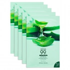 Holika Holika Aloe Soothing Gel Mask Sheet 5 Pack ZESTAW Maseczka bawełniana w płachcie z aloesem 5 szt