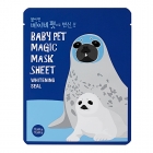 Holika Holika Baby Pet Magic Mask - Whitening Seal Rozjaśniająca bawełniana maseczka w płachcie 1 szt