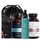 Hush and Hush Holiday Gift Set ZESTAW Piękne i grube włosy 120 kaps. + Nawilżenie i wygładzenie 60 kaps. + Serum 60 ml