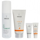 Image Skincare Daily Face Routine ZESTAW Ultra delikatny preparat oczyszczający 177 ml + Ekspresowo nawilżający i wygładzający żel 59 ml + Maska 7,5 g + Maska 7,5 ml