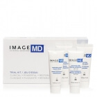Image Skincare MD Travel Trial Kit ZESTAW Preparat oczyszczający 7 ml + Specjalistyczna kuracja ujędrniająca 7 ml + Kuracja nocna 7 ml + Filtr 7 ml