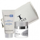 Image Skincare Total Overnight Retinol Masque + Restoring Daily Defense Moisturizer  ZESTAW Nocna maska z retinolem 48 g + Filtr ochronny SPF 50, 57 g + Kosmetyczka 1 szt