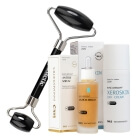 Innoaesthetics Antiox Serum + Xeroskin Day Cream + Roller ZESTAW Antyoksydacyjne serum z witaminą C 30 ml + Krem barierowy do skóry suchej 50 ml + Roller obsydian 1 szt