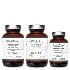 Kenay Wsparcie Antyoksydacyjne ZESTAW Astaksantyna 12 mg 30 kaps + Witamina E 60 kaps + Omega-3 EPA/DHA 60 kaps