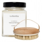 La Bomba Body Brush + Natural Monoi Vitamine E ZESTAW Szczotka do masażu ciała antycellulitowa 1 szt. + Olej Monoi 230 g