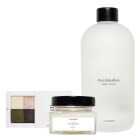 La Bomba Discovery Set + Marshmallow Bath Foam + Natural Monoi Vitamine E ZESTAW Rytuał pielęgnacyjny w kostce 4x40 g + Bezwonny płyn do kąpieli 500 ml + Unikalny, tradycyjny olej Monoi 90 g