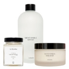 La Bomba Soft Skin Kit ZESTAW Płyn do kąpieli 500 ml + Peeling do ciała 230 g + Olej Monoi 230 g