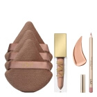 Lami Cosmetics Creamy Beige 2 ZESTAW Konturówka (kolor Beżowo-różowa) 1,4 g + Pomadka - Creamy Beige (02) 5 g + Puszek do pudru 1 szt x 3