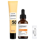Lierac Radiance Tinted Sun Skin ZESTAW Serum rozświetlające z witaminą C 30 ml + Emulsja ochronna z kolorem 40 ml