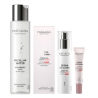 Madara Micellar Hyaluronic Water + Derma Collagen Hydra Silk + Derma Collagen Night Source Travel ZESTAW Organiczna woda z kwasem hialuronowym 100 ml + Krem ujędrniający 50 ml + Krem na noc 15 ml
