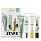 Madara Skin Stars ZESTAW Maska złuszczająca 17 ml + Nawilżający żel 15 ml + Krem z wit. C 15 ml + Krem SPF30 10 ml