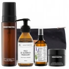 Ministerstwo Dobrego Mydła Morela + Lawenda + Słodkie Migdały + Róża-Malina ZESTAW Pianka 200 ml + Hydrolat 100 ml + Olej 140 ml + Krem 50 ml + Kosmetyczka 1 szt