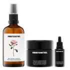 Ministerstwo Dobrego Mydła Róża-Ryż Beauty Set ZESTAW Eko hydrolat różany 100 ml + Serum łagodzące do twarzy 30 ml + Łagodzący krem do twarzy 50 ml