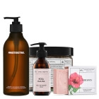 Ministerstwo Dobrego Mydła Rozmaryn + Sól + Śliwka + Róża-Malina + Hibiskus ZESTAW Żel pod prysznic 400 ml + Peeling cukrowy 300 g + Olej do masażu ciała 140 ml + Naturalne mydło 100 g