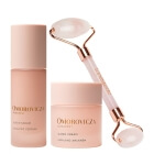 Omorovicza Pink Queen Set ZESTAW Rewitalizujący krem nawilżający o bogatej konsystencji 30 ml + Odmładzające serum do twarzy 30 ml + Roller z różowego kwarcu 1 szt