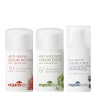 Organic Series Glow Recovery Set ZESTAW Krem do cery naczyniowej 15 ml + Krem forte dotleniająco-nawilżający 15 ml + Liftingujące serum peptydowe 15 ml