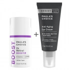 Paulas Choice 1% Retinol Booster + Resist Anti Aging Eye Cream ZESTAW Intensywna kuracja przeciwstarzeniowa z retinolem 15 ml + Przeciwzmarszczkowy krem pod oczy 15 ml