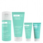 Paulas Choice Calm Travel Set ZESTAW Ochrona przeciwsłoneczna SPF 30 15 ml + Płyn złuszczający 30 ml + Krem nawilżający na noc 15 ml + Żel myjący 30 ml