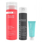Paulas Choice Day Care ZESTAW Jedwabisty żel oczyszczający do skóry zmęczonej 198 ml + Płyn złuszczający z 2% kwasem salicylowym 118 ml + Lekki, beztłuszczowy kre