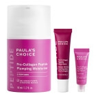 Paulas Choice Pro-Collagen Peptide Kit ZESTAW Ujędrniające serum pod oczy 5 ml + Balsam do ust (kolor - deep plum) 15 ml + Peptydowy krem nawilżający 50 ml
