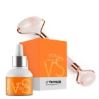 pHformula Vita C Serum + Roller Topestetic ZESTAW Aktywne serum na bazie witaminy C 30 ml + Roller różowego kwarcu 1 szt