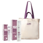 Purles ExoFusion Set ZESTAW Krem pod oczy z egzosomami 15 ml + Specjalistyczny krem rewitalizujący o bogatej konsystencji 50 ml + Bawełniana torba plażowa 1 szt