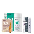 Purles Lifting and Brightening Set ZESTAW Puder myjący 100 ml + Napinająca ampułka 5 x 2 ml + Krem z witaminą C 50 ml + Krem na okolice oczu 10 ml