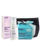 Purles Peptide Hydrogel Eye Patches + Brightening Base SPF 50+ ZESTAW Płatki peptydowe pod oczy 60 szt + Rozświetlająca baza 30 ml + Kosmetyczka 1 szt