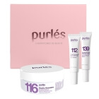 Purles X-Mas Box (116 + 139 + 112) ZESTAW Egzotyczny krem do ciała 160 ml + Nawilżająco-łagodzący krem-żel 15 ml + Przeciwzmarszczkowy krem na okolice oczu 10 ml