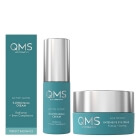 QMS Age Prevent Glow Skin ZESTAW Liftingujący krem na okolice oka z peptydami 15 ml + Krem aktywnie rozświetlający 10 ml