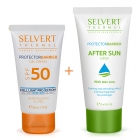 Selvert Thermal Protector Barrier Cream SPF 50 + After Sun Lotion ZESTAW Krem SPF50 50 ml + Balsam po opalaniu 75 ml