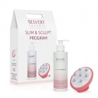 Selvert Thermal Slim and Sculpt Program ZESTAW Masażer do ciała z metalowymi wypustkami 1 szt + Antycellulitowy i ujędrniający krem-żel do ciała 200 ml