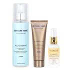 Sensum Mare AlgoTonic + AlgoDrops Satin + Luminous Skin-Refining Balm ZESTAW Tonik 200 ml + Emulsja ochronna UVB UVA HEV/IR 50 ml + Rozświetlający balsam do ciała 125 ml